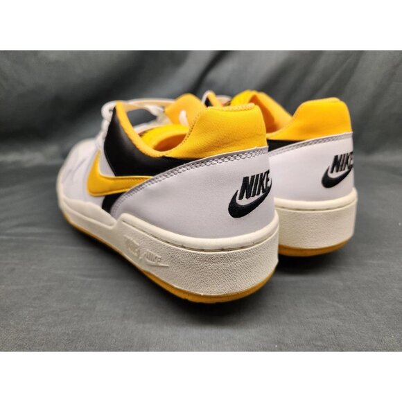 Nike Men's Full Force Low Sneakers Leather White Gold Black Size 8.5 NEW IN BOX - Picture 7 of 12